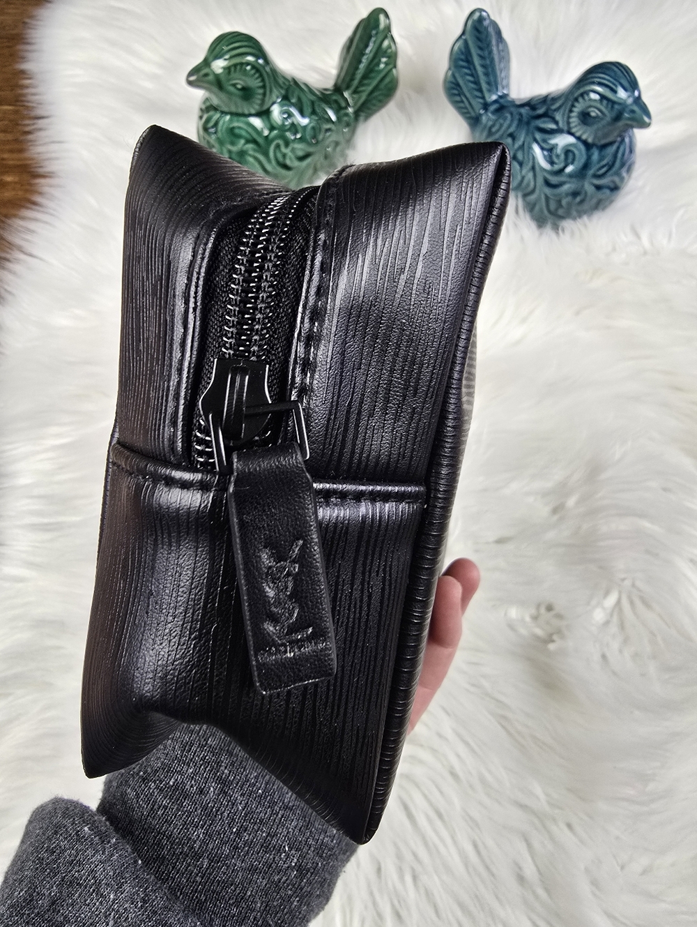 Yves Saint Laurent YSL Parfums Beaute Cosmetic Bag Makeup Clutch Travel - Picture 6 of 12